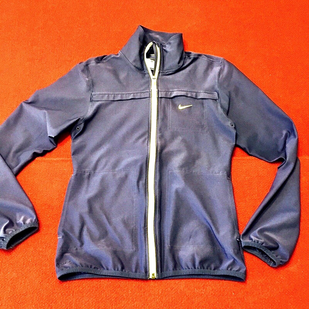 Nike Jacket Womens Medium Purple Dri-Fit Running Full Zip‎ Jacket Thumbholes